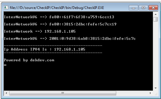 C# โค้ดโปรแกรม  เช็คไอพี (ip) ของเครื่อง