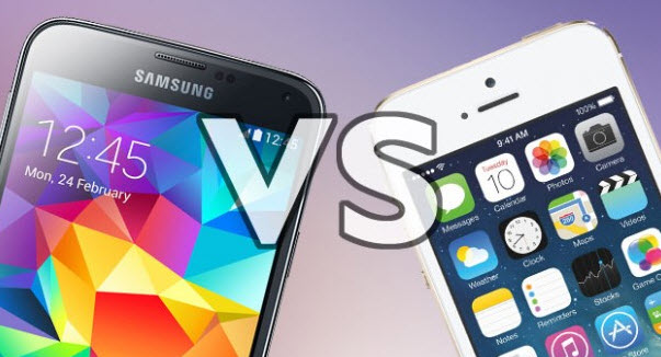 samsung galaxy s5 vs iphone 5s